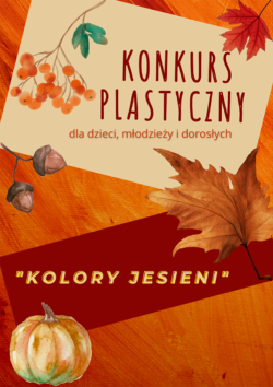 Grafika informacja o konkursie plastycznym jesień