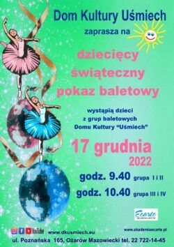 Plakat pokaz baletowy