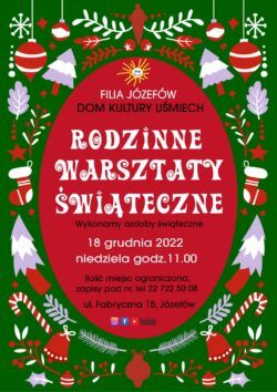 Rodzinne warsztaty baletowe - plakat informacyjny