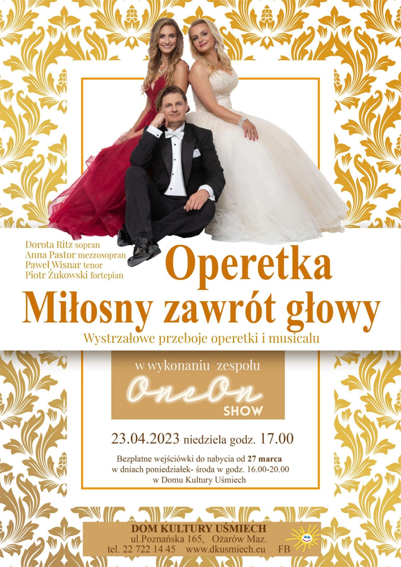 Plakat zapowiedź operetki 