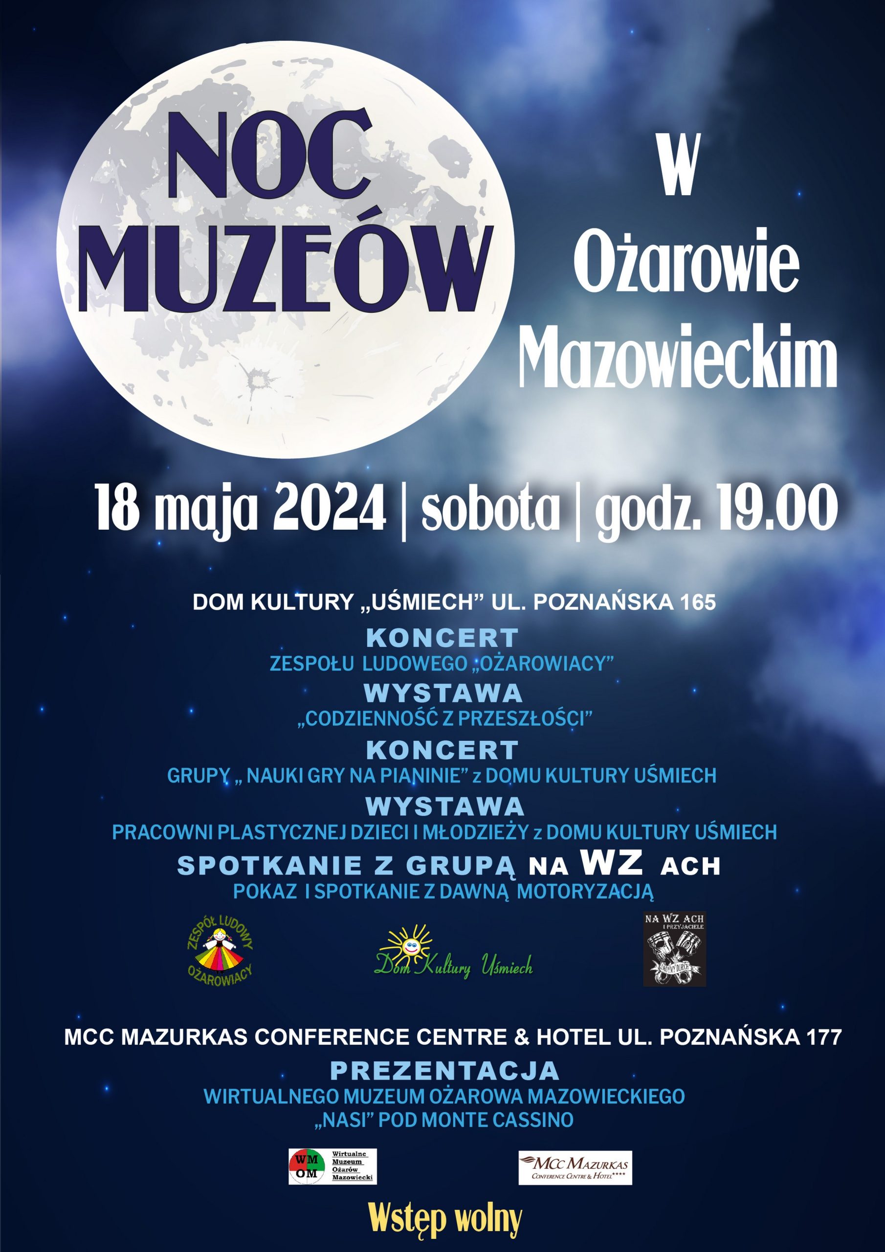 Plakat - Noc Muzeów 2024 w Ożarowie Mazowieckim